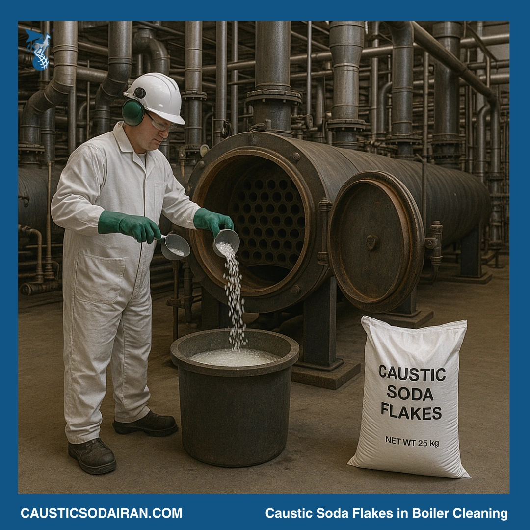 caustic soda flakes in boiler cleaning