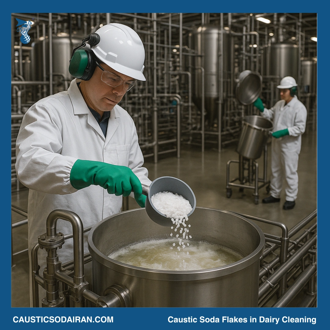 caustic soda flakes in dairy cleaning