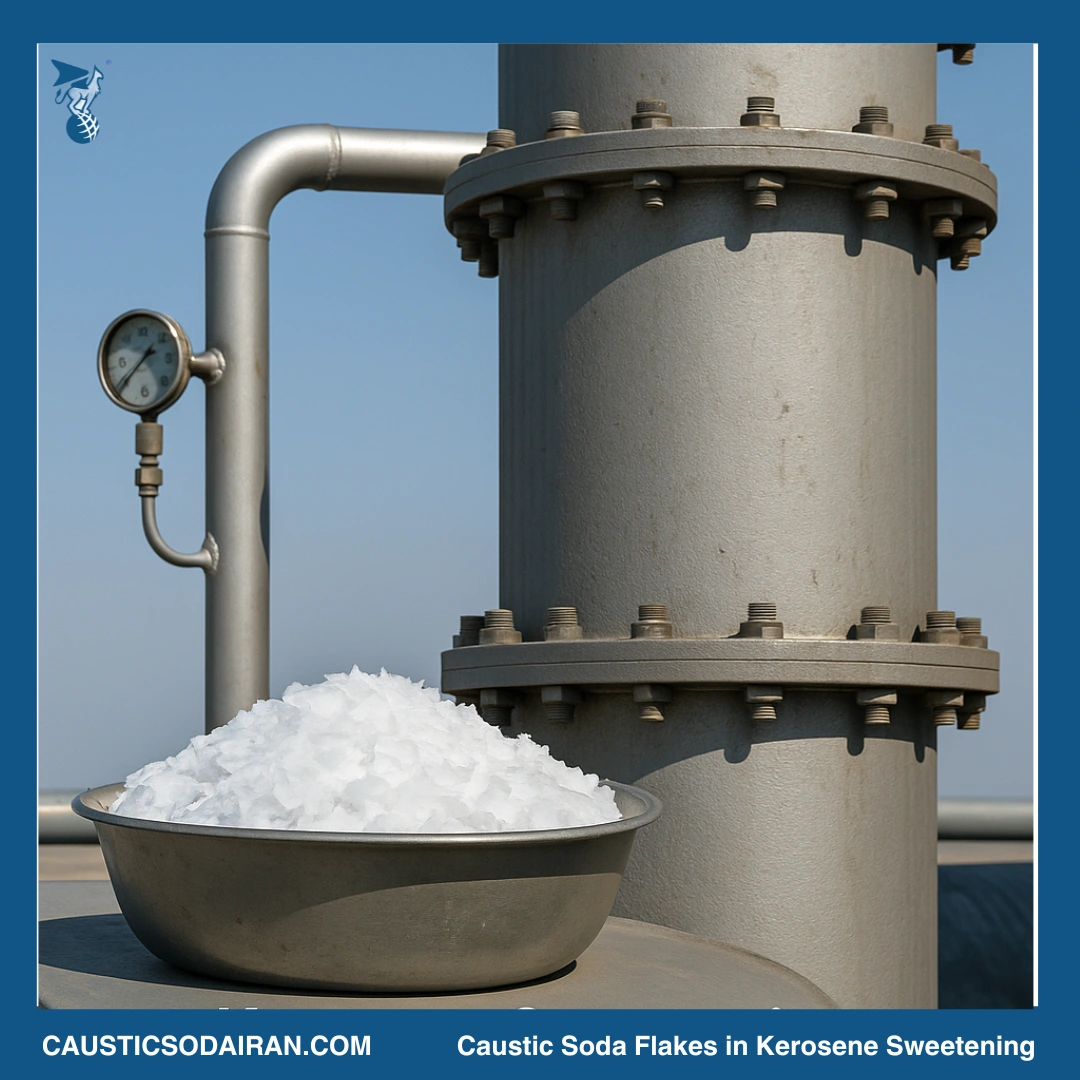 caustic soda flakes in kerosene sweetening