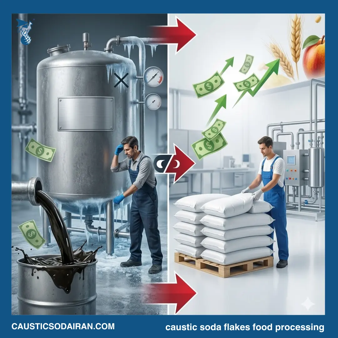 caustic soda flakes food processing