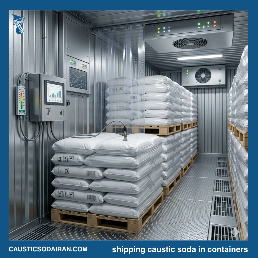 shipping caustic soda in containers